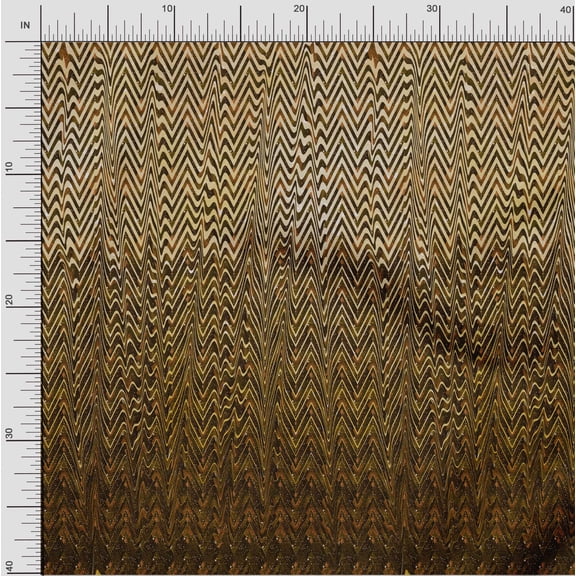 oneOone Viscose Chiffon Fabric Waves Panel Printed Fabric 1 Yard 42 Inch Wide