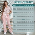 thumbnail image 7 of Yspwyqan Pink Heart Medical Womens Print Scrub Set, V-Neck Short Sleeve Scrub Top and Pants 2 Piece, Comfortable Casual Quick Dry Shirts with Pockets for Medical Work, Size M, 7 of 7