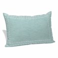 thumbnail image 2 of Turquoise Textured Throw Pillow Cover, Pillowcase Protectors with Zipper, Breathable Decorative Lumbar Pillow Case Cover, Farmhouse Country Woven Striped Pillow Shams for Couch Sofa 16x24Inch, 2 of 9