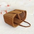 thumbnail image 4 of Wicker Shopping Basket with Handle, Hand-Woven Picnic Basket, Open Top Market Harvest Basket for Food Storage, Kitchen Organization, Home Decor, Camping, Easter Eggs, Gifts, 4 of 8