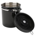 thumbnail image 5 of Goick Recipiente de café-Tanque de Almacenamiento de Grano de café de té Sellado de Acero Inoxidable de 1,5 l con válvula de liberación(Negro), 5 of 5
