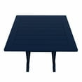thumbnail image 4 of WestinTrends Malibu Outdoor Dining Table, All Weather Poly Lumber Adirondack 43" Trestle Square Patio Table with Umbrella Hole, Navy Blue, 4 of 7