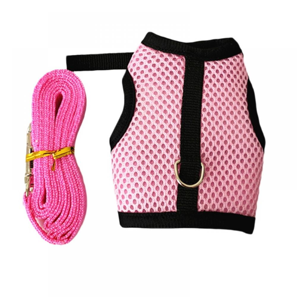 Rabbit Harness and Leash Set Bunny Leash Buckle Breathable Mesh Vest Rabbit Accessories for