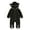 Z40-Black, variant on Baby Fleece Footie Snowsuit Romper Hooded Fleece Jumper for Baby Jumpsuit Black,6-12 Months