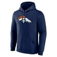 thumbnail image 2 of Men's Navy Denver Broncos Primary Team Logo Fitted Pullover Hoodie, 2 of 3