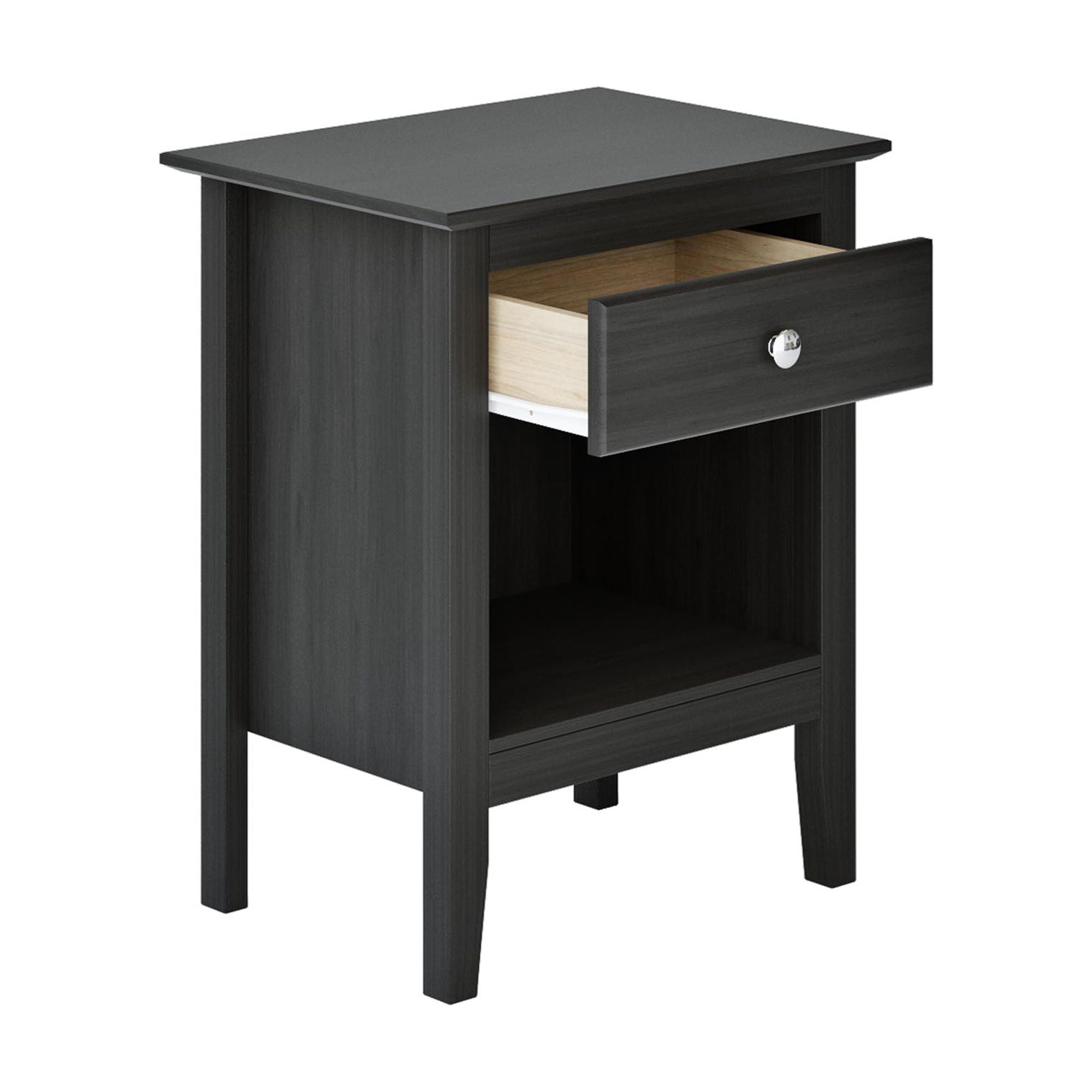 Jela Solid Wood Easy Pieces - Single Drawer End Table/Nightstand with Cubby
