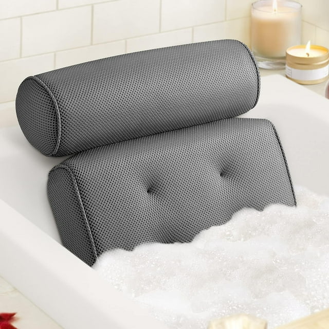 Almohada de mariposa de concha para baño, bañera 3d, almohada cuadrada