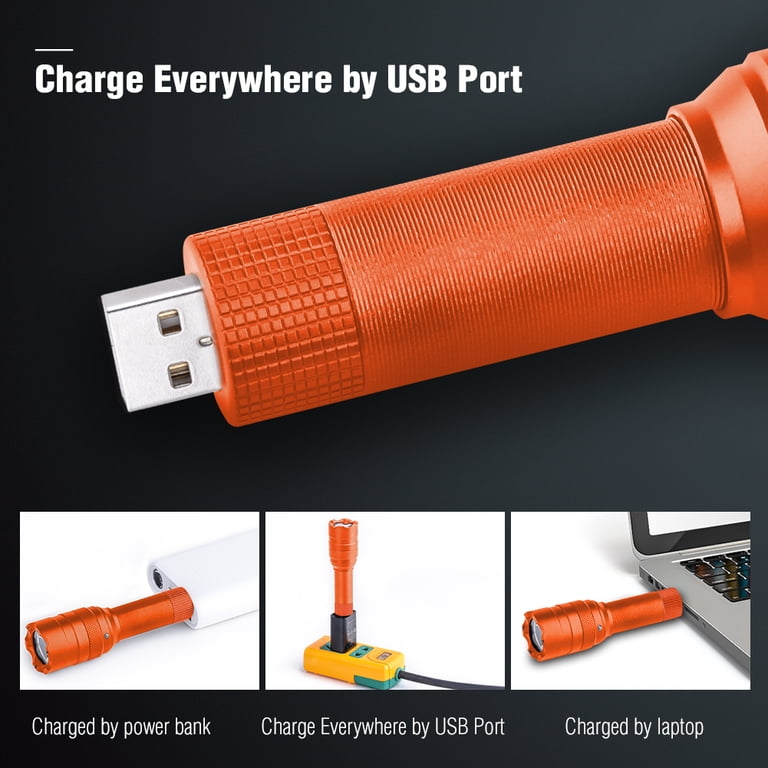 flashlight that charges in cigarette lighter MCCC LED Flashlight Torch, Small, Rechargeable, 12V Car Cigarette Lighter  Socket & USB Charger, Easy to Carry