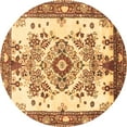 thumbnail image 1 of Ahgly Company Indoor Round Medallion Brown Traditional Area Rugs, 6' Round, 1 of 4