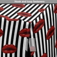 thumbnail image 4 of Abstract Woman Dog Crate Cover, Vertically Aligned Stripe with Lips Feminine Fashion Design, Easy to Use Pet Kennel Cover Small Dogs Puppies Kittens, 7 Sizes, Charcoal Grey Ruby White, by Ambesonne, 4 of 6