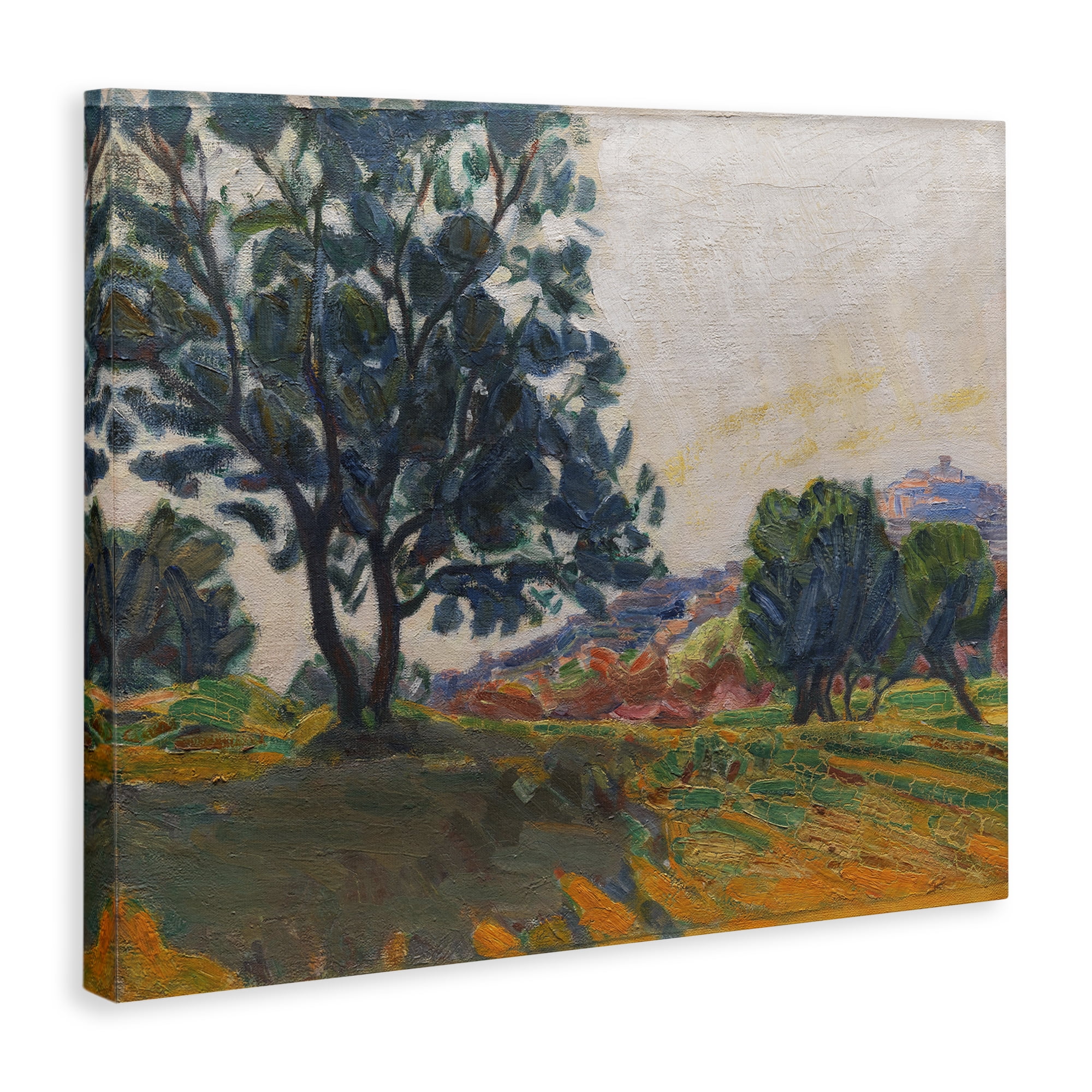 Stupell Industries Tree in Shadow Landscape & Nature Painting Wrapped Canvas Art Print Wall Art, 40 x 30