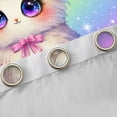 thumbnail image 4 of Feelyou Cartoon Bow Kitten Curtains Pack of 2 (42x84 Each), Cute Cat Animal Lover Curtains Blackout, Dreamy Stars Starry Sky Bedroom Curtains, Window Curtains Decor, 4 of 6
