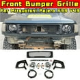 thumbnail image 2 of Car Bumper Grill Front Bumper Racing Grille Grill Body Kit For Mitsubishi Pajero Black Diamond V33 V43 v45 v55 Car Accessories, 2 of 6