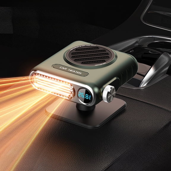 12V Car Heater Fan, 3-Speed Adjustable Defroster with Ceramic Heating, 360° Rotatable Windshield Defogger for Winter Interior Warmth and Fog Removal