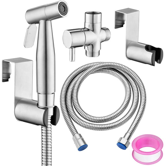 Greenco Handheld Bidet Sprayer, Stainless Steel Brushed Nickel Design