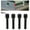 black, variant on Silver-Exacpilles Car Security Door Lock, Truck Interior Lock Button, Ribbed Pins for All Cars, Trucks, SUVs, Trailers, 4 Pieces