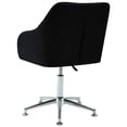 thumbnail image 3 of vidaXL Chaise de Salle à Manger Pivotante en Tissu Noir, 3 of 5