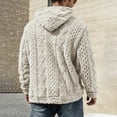 thumbnail image 6 of FYDUU Mens Fuzzy Hoodie Pullover Sweatshirts Heavyweight Winter Hooded Textured Sweatshirt Soft Casual Streetwear Top Outerwear Mens Graphic Hoodies, 6 of 7