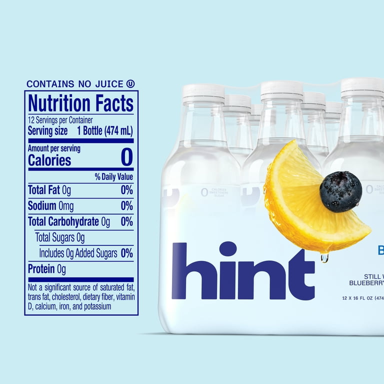 Hint Blueberry Lemon Flavored Water, 16 fl oz, 12 Pack photo 8