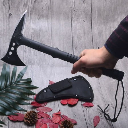 Outdoor Tactical Tomahawk Axe Carbon Stainless Steel Outdoor Survival Hatchet Hammer Ax Camping Hiking (Best Survival Axe Review)