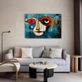 thumbnail image 5 of Abstract Portrait Features Exaggerated Facial Features Poster Decorative Painting Canvas Wall Art Living Room Posters Bedroom Painting,Frame-style,28×41inch (70×105cm), 5 of 8