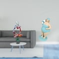thumbnail image 2 of Figura decorativa de resina de una mujer en la playa (estampada abstracta). Escultura coleccionable para dormitorio, sala de estar, oficina, tienda, e, 2 of 8