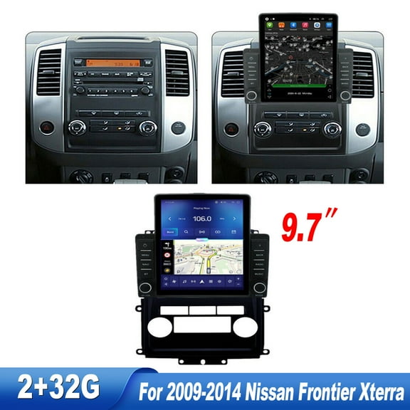 Zcargel 9.7 Touch Screen For 2009-2014 Nissan Frontier/Xterra Car Radio Stereo Android 13 Car GPS Navi Radio Stereo CarPlay Support Wireless CarPlay Android Auto Bluetooth FM Backup Camera Microphone
