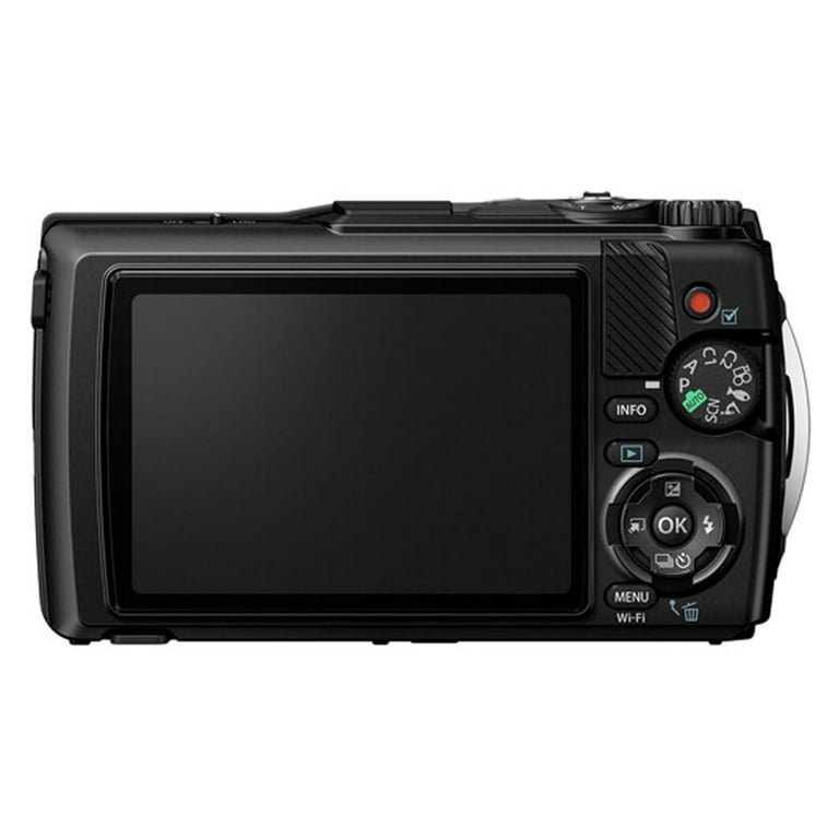 OM SYSTEM Tough TG-7 Digital Camera (Black), 64GB SD Card and More