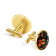 thumbnail image 3 of Musical Instrument Stylish Men's Cufflink Set for Formal Attire, Made of Stainless Steel, for Business Meetings, 3 of 6
