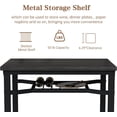 thumbnail image 6 of MIERES Counter Height Dining Set for 3 Piece,Small Kitchen Table Set with Storage Shelf, Farmhouse Bar Table Set for Small Spaces, Dining Room, Kitchen, Rustic Black, 6 of 9