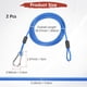 thumbnail image 3 of Cable de Seguridad con Ganchos y Bucles [2Pcs] - 9.84ft / 118.1 Pulgadas Cable de Seguridad para Candado de Equipaje de Acero Inoxidable para Bicicletas y Equipaje - [Azul], 3 of 6