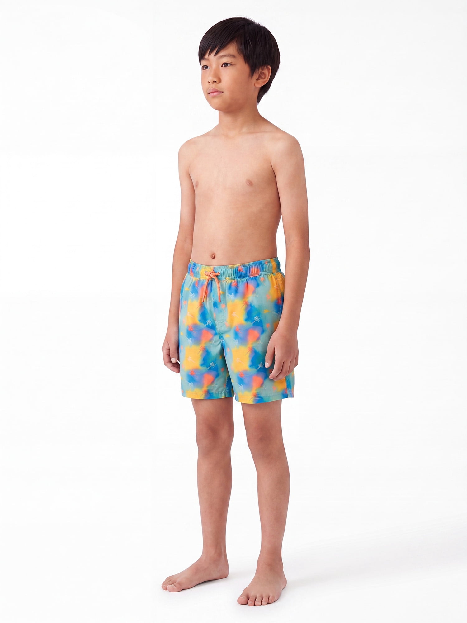 Ocean Gear Boys Print 6 inch Swim Trunk with Compression Liner , Sizes 4-18
