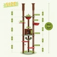 thumbnail image 4 of PAWZ Road Floor to Ceiling Cat Tree 92"-102" Adjustable Cat Tree Multi-Level Cat Tower for Indoor Cats, Brown, 4 of 9