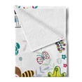 thumbnail image 2 of Animal Soft Flannel Fleece Throw Blanket, Colorful Handdrawn Animals Squirrel Tree Floral Jungle Nature Illustration, Cozy Plush for Indoor and Outdoor Use, 50" x 60", Multicolor, by Ambesonne, 2 of 5