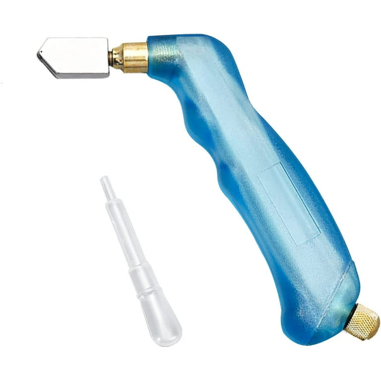 Glass Cutter Pistol Grip 3mm 15mm Ergonomic Grip Tungsten Carbide Glass Cutting Tool with Oil Reservoir Perfect for Glass