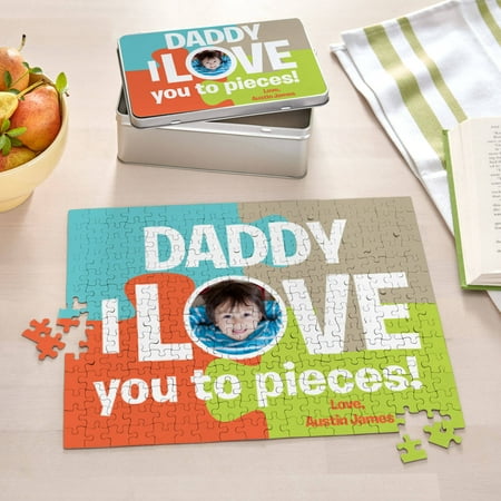 Personalized I Love You to Pieces Puzzle with Gift Tin, Available in 2 Sizes
