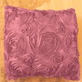 thumbnail image 2 of Satin Rosette Decorative Throw Pillow/Sham Cushion Cover Dusty Rose, 2 of 3