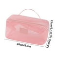 thumbnail image 3 of Lilixerw Mesh Storage Bag Coin Purse Pouch Card Holder Storage Box Wallet with Mesh & Zipper Clip for Women,9.4 x 5.1 x 5.1 inch, 3 of 6