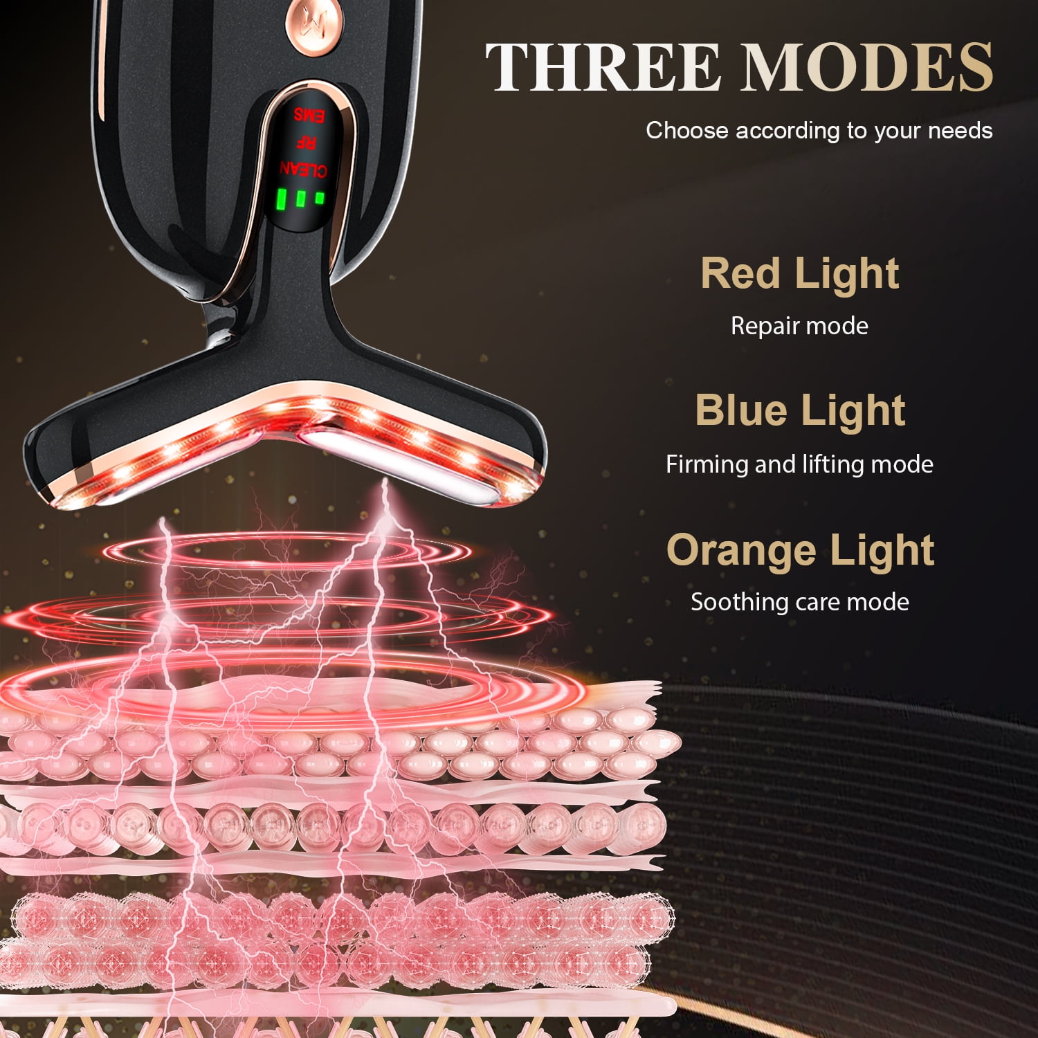 Facial Massager Red-Light-Therapy-for-Face, Neck Skin- Face WanFacial Massager Red-Light-Therapy-for-Face