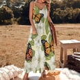 thumbnail image 3 of Blue Floral Butterfly Sleeveless Dress Loose Women's Dress Dresses Luxury Evening Dresses, 3 of 9