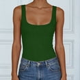 thumbnail image 2 of enyan Women Athletic Tops Womens Spaghetti Strap V-Neck Ribbed Tank Tops for Women 2026 Slim Fitted Soft Camisole Basic Layering Shirts,Dark Green,XXL, 2 of 7