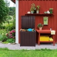 thumbnail image 2 of Zimtown 51gal Outdoor Garden Plastic Storage Deck Box Waterproof Brown, 2 of 7