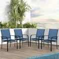 thumbnail image 5 of Suncrown Metal Outdoor Dining Chair -Set of 4, Dark Blue, 5 of 6