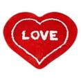 thumbnail image 2 of NANDIYNZHI Valentine's Day Bathroom Heart Rug Cute Valentines Door Mat Bath Mat Love Shape Shower Bathroom Decoration Heart Rug Non Slip Washable 26 x 15 inch, 2 of 4