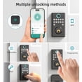 thumbnail image 2 of Keyless Entry Door Lock with Handle, Fingerprint Smart Door Lock with WiFi, Keypad & App Control for Front Doors, 2 of 9