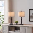thumbnail image 5 of Kyrid 25.6'' Nightstand Table Lamp Set of 2 with USB and AC Ports,  Modern Table Lamps  for Living Room Bedroom(Bulbs Included), 5 of 8