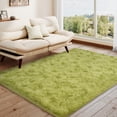 thumbnail image 4 of Janvonne Grass Green Fluffy Rugs for Living Room Bedroom 4x6, Soft Plush Fuzzy Shaggy Rugs for Kids Girls Boys Room Decor, 4 of 8