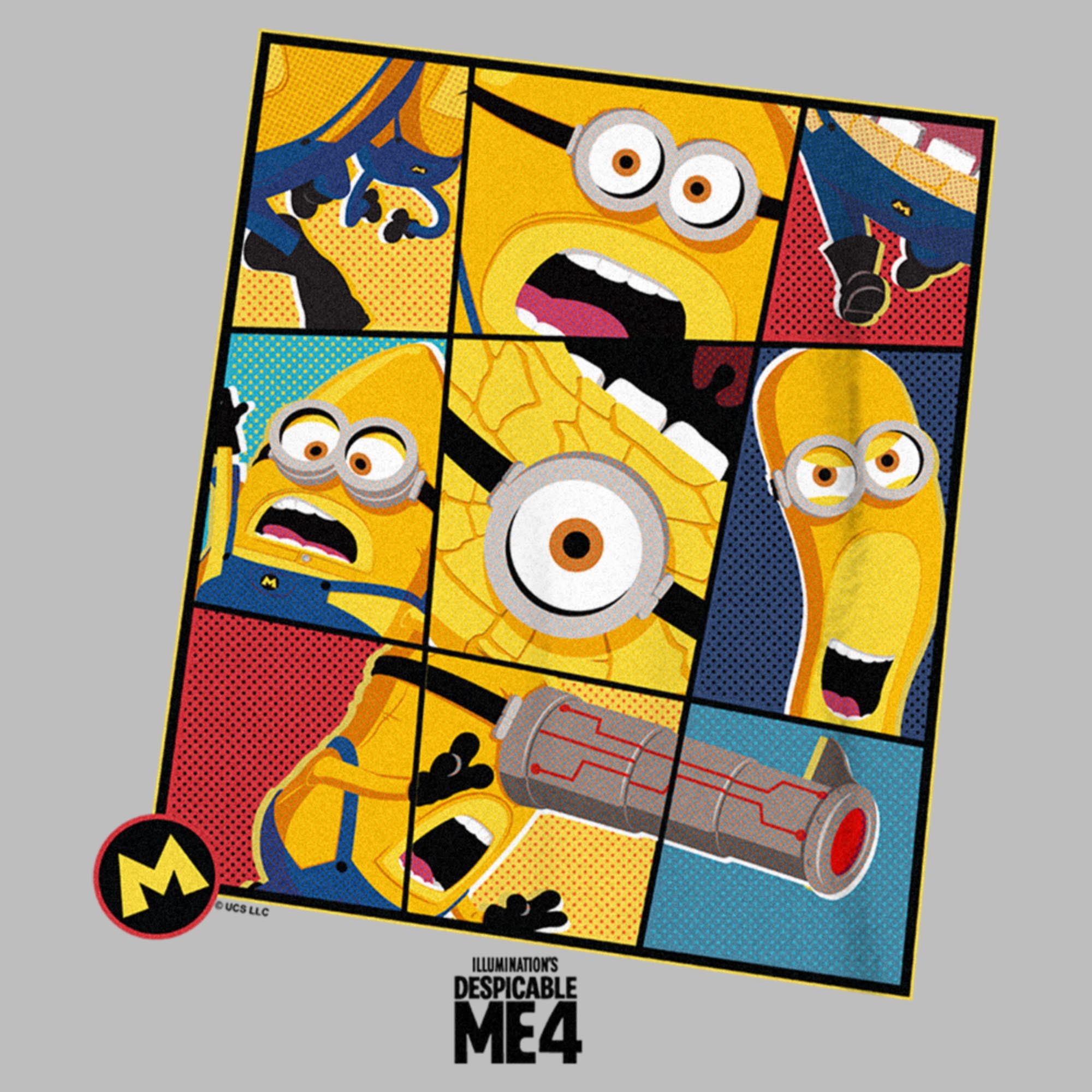 Boy's Despicable Me 4 Mega Minions Squares Graphic T-Shirt Boy's Despicable Me 4 Mega Minions Squares Graphic T-Shirt