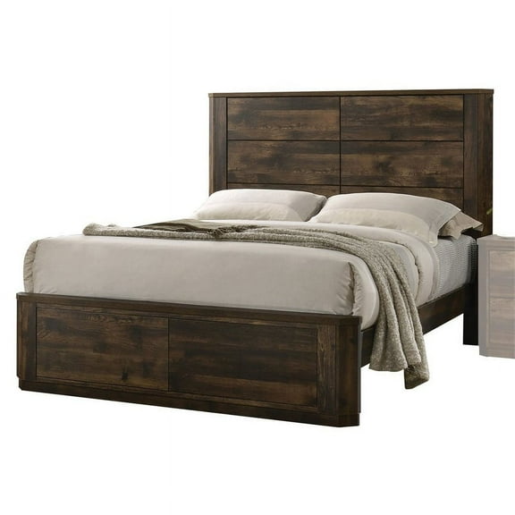 Bowery Hill King Panel Bed in Antique Walnut