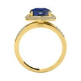 thumbnail image 2 of AoneJewelry 2.50 Carat Cushion Cut Gemstone and Diamond Ring In 10K Solid Gold, 2 of 4